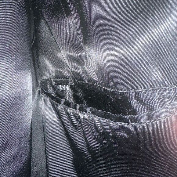 Men’s L44 Cashmere black long coat - Picture 4 of 9